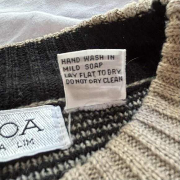 Vintage Genoa By Brenda Lim Knit Horse Western Novelty Sweater RARE size L Korea - Picture 6 of 9